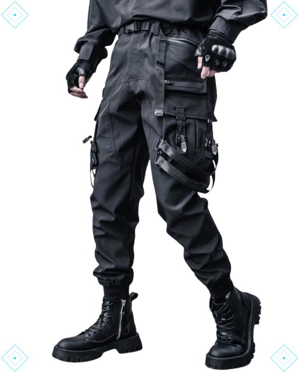 Rrezza Functional Techwear Cargo Pants - Black