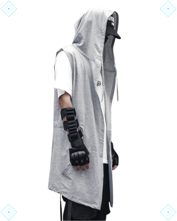 Rrezza ARENS Men's Sleeveless Technical Trench Techwear Vest Hip Hop