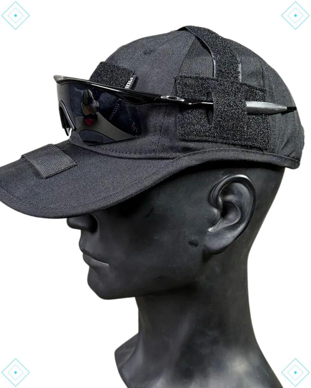 Rrezza Techwear Tactical Cap Foldable Multi-Storage Nylon Unisex