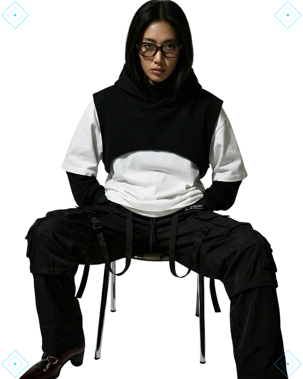 Rrezza Cropped Techwear Hoodie Women - Punk Y2K Hip Hop Style 2024