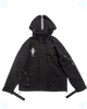 Rrezza Techwear Tactical Black Cargo Multi-Pocket Hooded Jacket