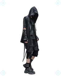 Rrezza ARENS Men's Sleeveless Technical Trench Techwear Vest Hip Hop