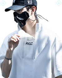 Rrezza Techwear Turtleneck T-Shirt Hip Hop Short Sleeve Streetwear Unisex