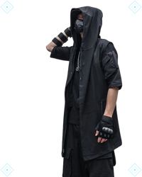 Rrezza ARENS Men's Sleeveless Technical Trench Techwear Vest Hip Hop