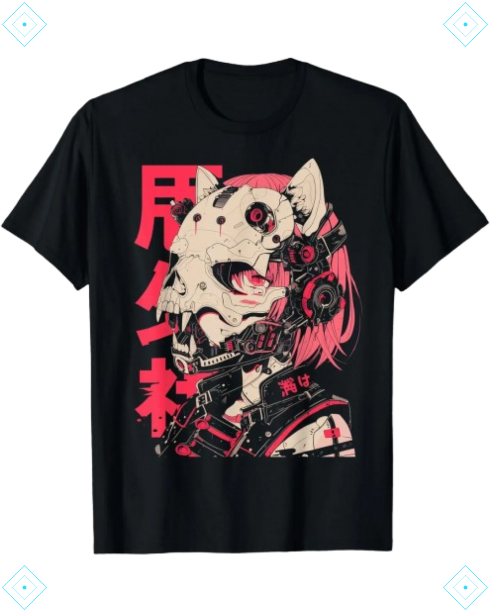 Rrezza Techwear Harajuku Cat Girl Cotton T-Shirt
