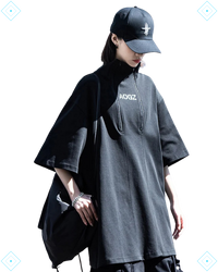 Rrezza Techwear Turtleneck T-Shirt Hip Hop Short Sleeve Streetwear Unisex