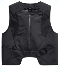 Rrezza Black Multi-Pocket Techwear Vest for Men
