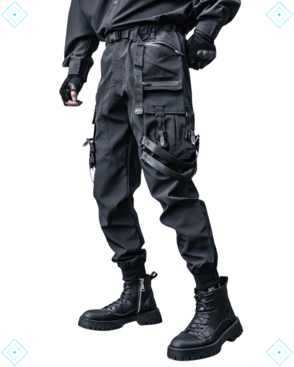 Rrezza Functional Techwear Cargo Pants - Black