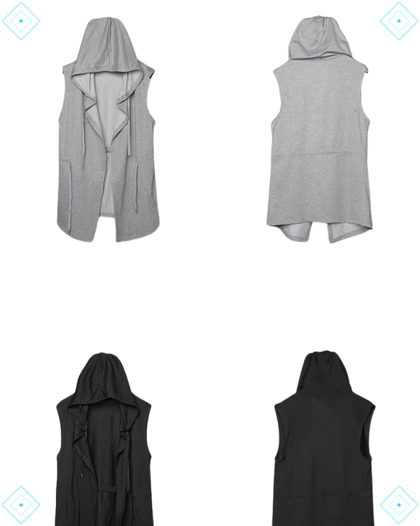 Rrezza ARENS Men's Sleeveless Technical Trench Techwear Vest Hip Hop