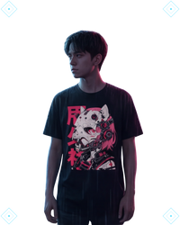 Rrezza Techwear Harajuku Cat Girl Cotton T-Shirt
