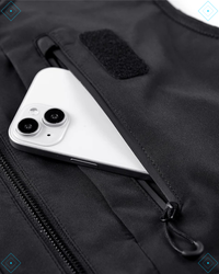 Rrezza Black Multi-Pocket Techwear Vest for Men