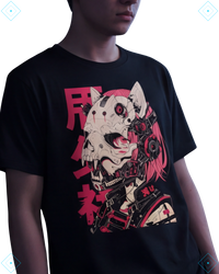 Rrezza Techwear Harajuku Cat Girl Cotton T-Shirt
