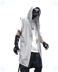 Rrezza ARENS Men's Sleeveless Technical Trench Techwear Vest Hip Hop