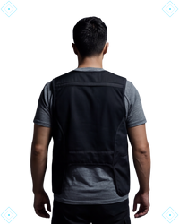 Rrezza Black Multi-Pocket Techwear Vest for Men