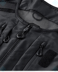 Rrezza Black Multi-Pocket Techwear Vest for Men